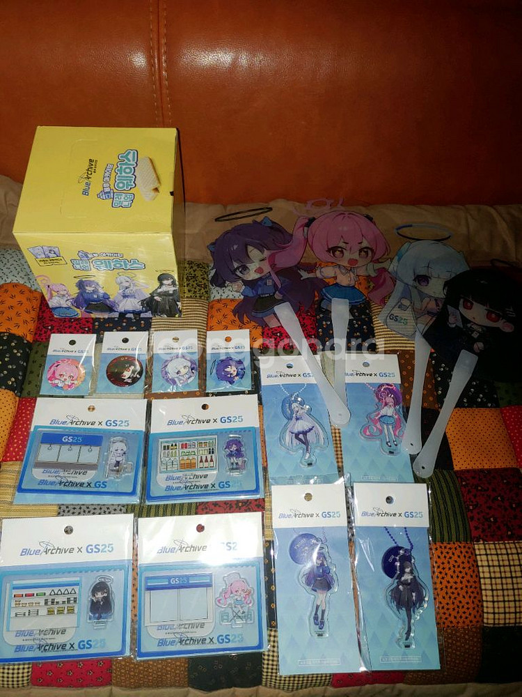 블루아카이브 gs25 특별매장 풀세트 팝니다.--0