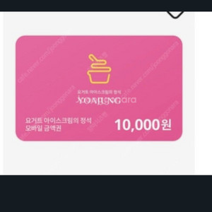 요아정 요거트아이스크림정석 1만원권