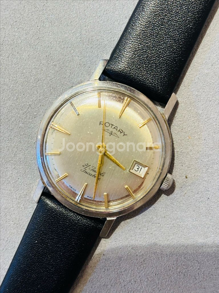 스위스 로터리 Rotary 빈티지 수동시계--0