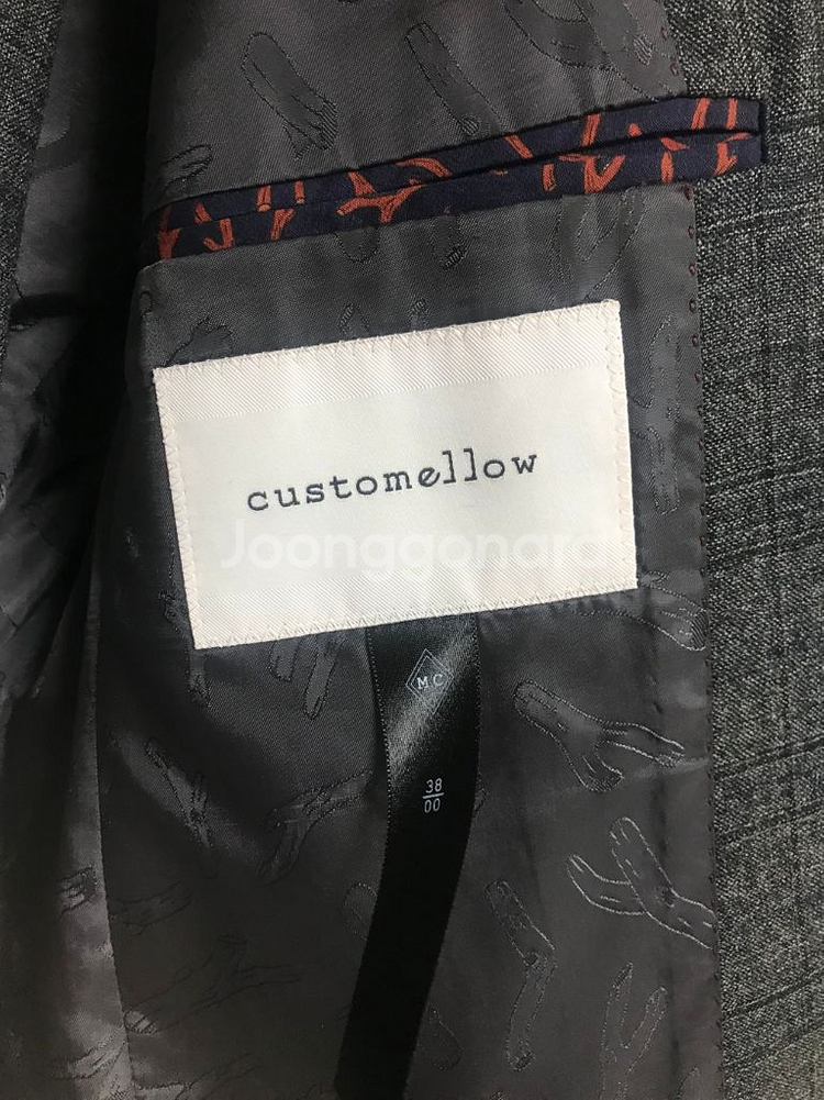 커스텀멜로우 정장세트 100/32 그레이체크 수트--2