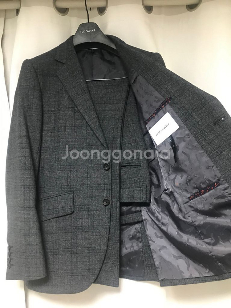 커스텀멜로우 정장세트 100/32 그레이체크 수트--1