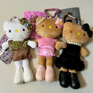 새상품 헬로키티 고고걸 롱다리키티 갸루 인형 키링 가방