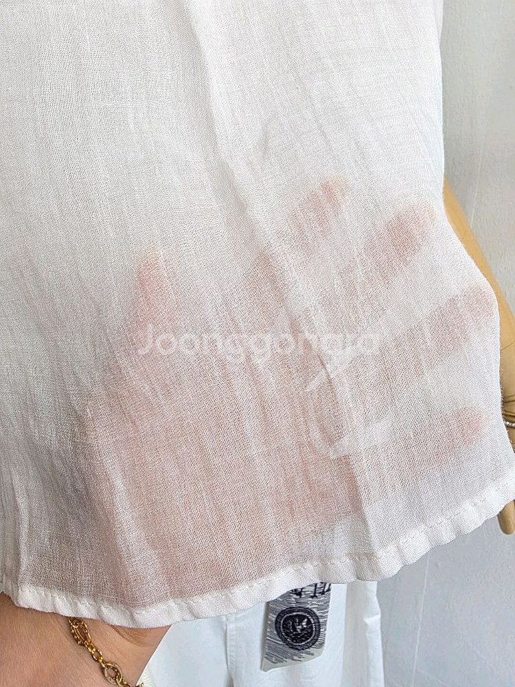 세일 최고급 린넨 아사면블라우스--3