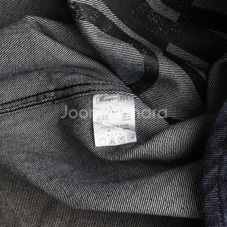 [L]엠엠아이씨 진청 인디고 아웃포켓 긴팔 데님 셔츠--4