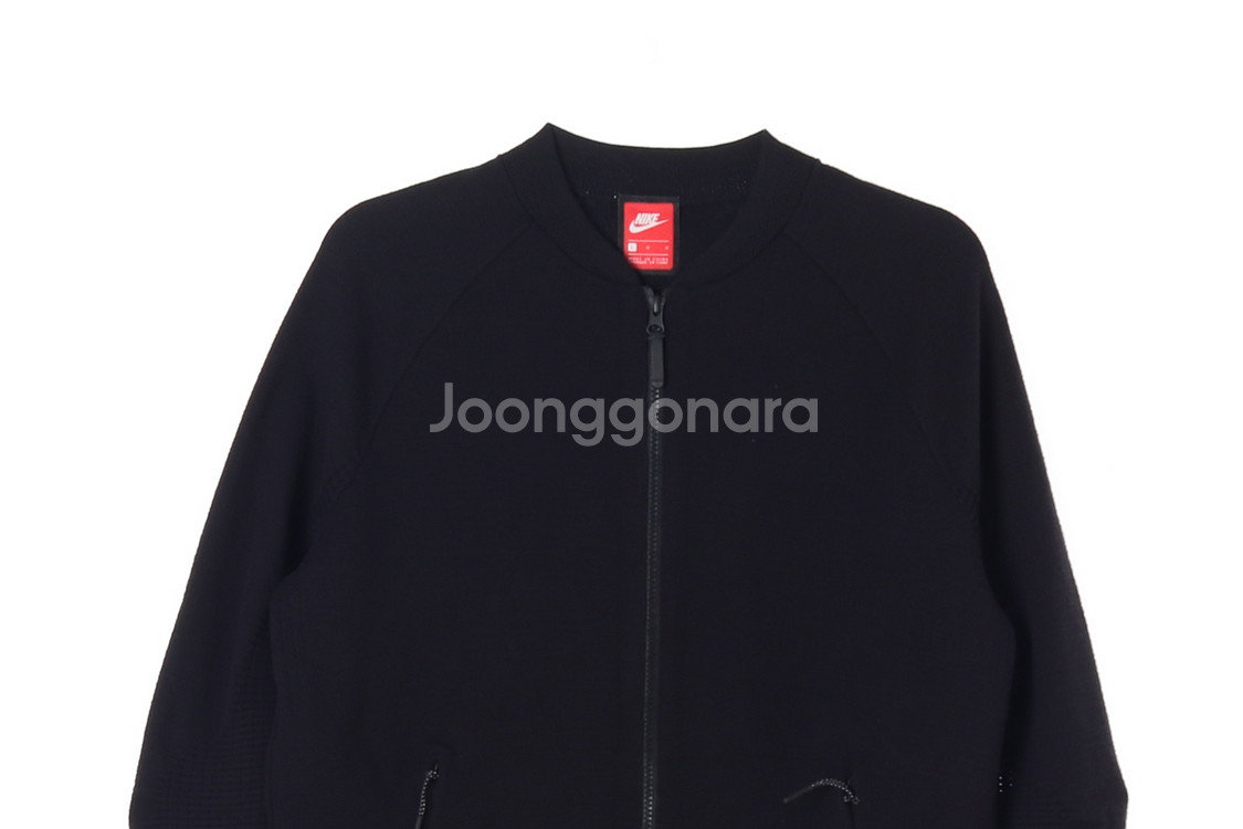 [L]나이키 손목 로고 블랙 블루종 집업 봄버 재킷--1