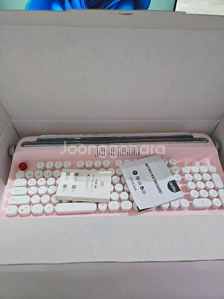 엑토 레트로 블루투스 키보드--0
