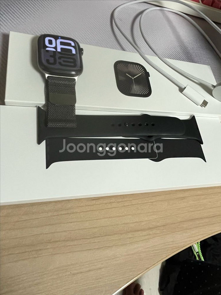 애플워치10 46mm 티타늄 슬레이트 정품밀레니즈루프--3