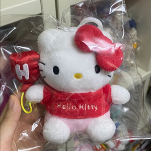 산리오)헬로키티 파티 풍선 봉제인형 키링