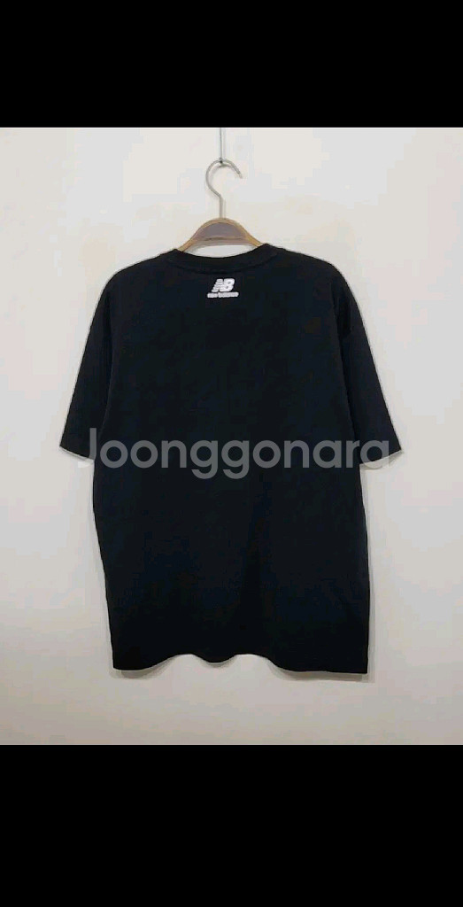 (XL) 뉴발란스 반팔티 블랙 프린팅 티셔츠 라운드--5