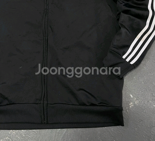 아디다스 블랙 검흰 트랙탑 져지집업 105/XL--2