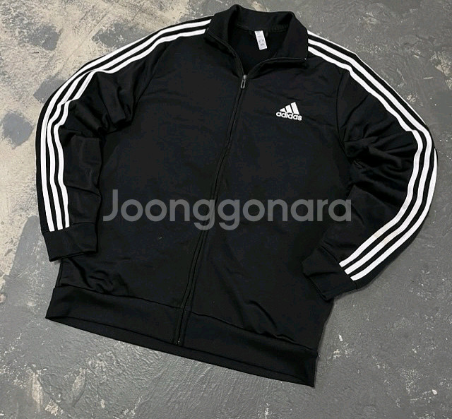 아디다스 블랙 검흰 트랙탑 져지집업 105/XL--0