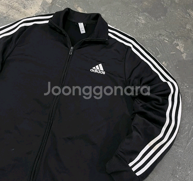 아디다스 블랙 검흰 트랙탑 져지집업 105/XL--1