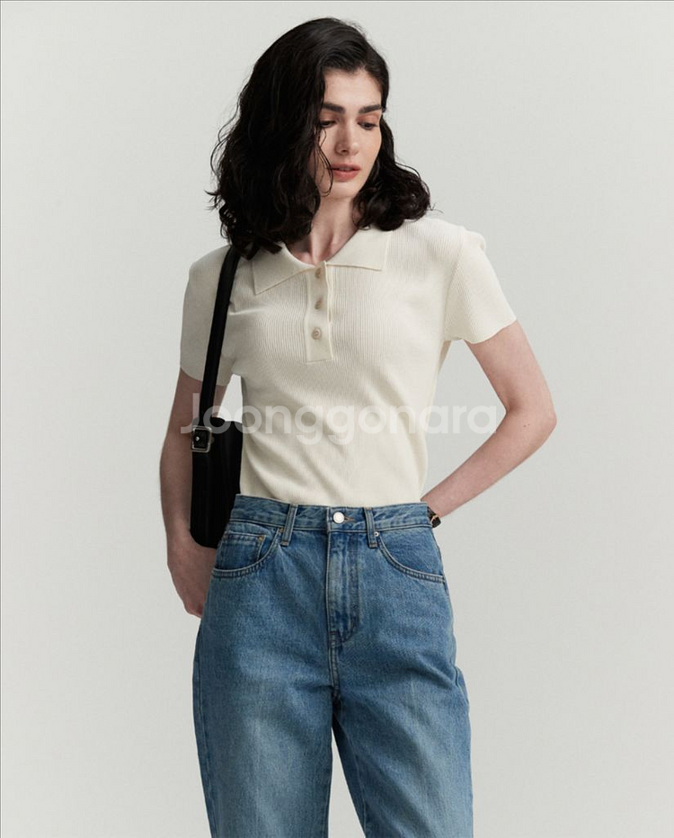 포유어아이즈온리 로어스 피케이 니트--3