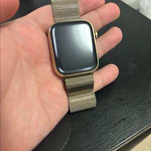 애플워치7 골드 스테인리스