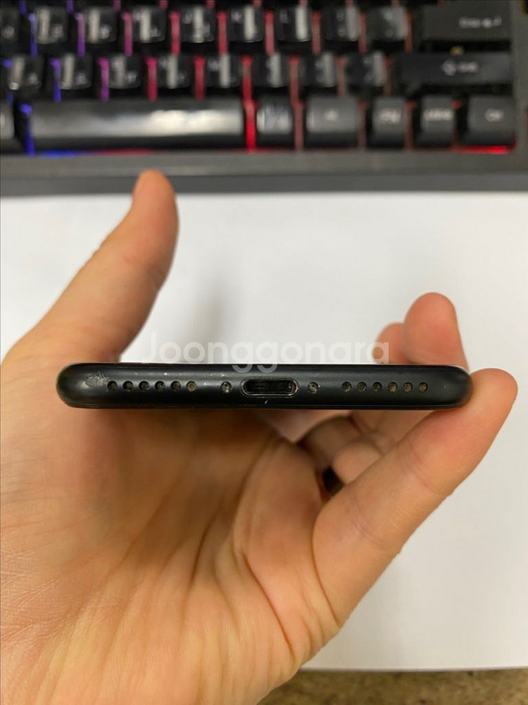 아이폰7 매트블랙 액정SS급 128G 배터리100%--5