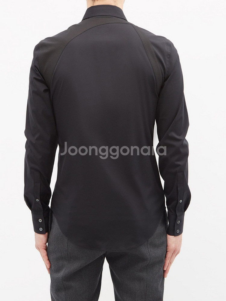 루나에비뉴7 알렉산더 맥퀸 블랙 하네스 포플린셔츠 정품--4
