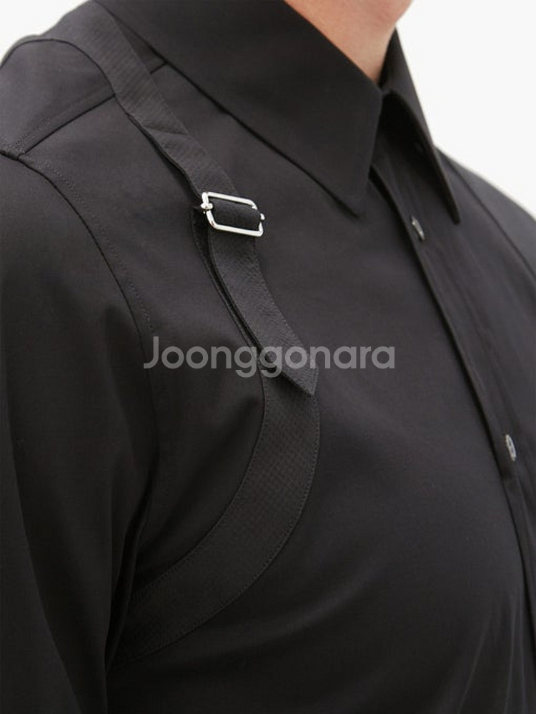 루나에비뉴7 알렉산더 맥퀸 블랙 하네스 포플린셔츠 정품--6