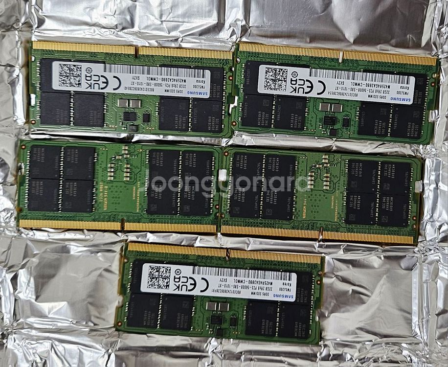 삼성 노트북용 램 pc5-5600b 32gb 미사용--0