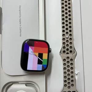 애플워치10티타늄 46mm 내추럴 애플케어+