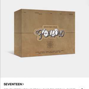 세븐틴 팔로우 콘서트 dvd/포토북/디코