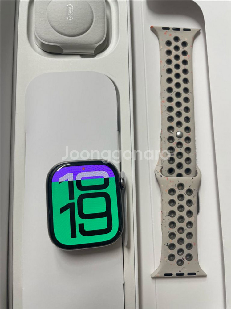 애플워치10티타늄 내추럴 46mm 애플케어+--0