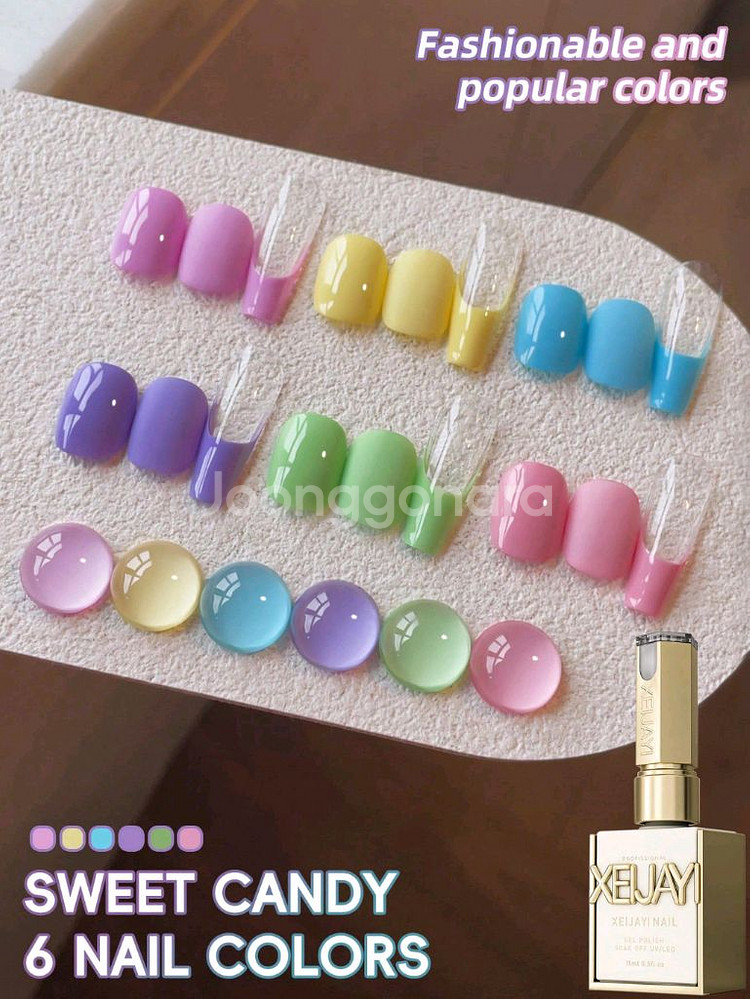 캔디 컬러 젤네일 6종 세트(15ml*6)--0