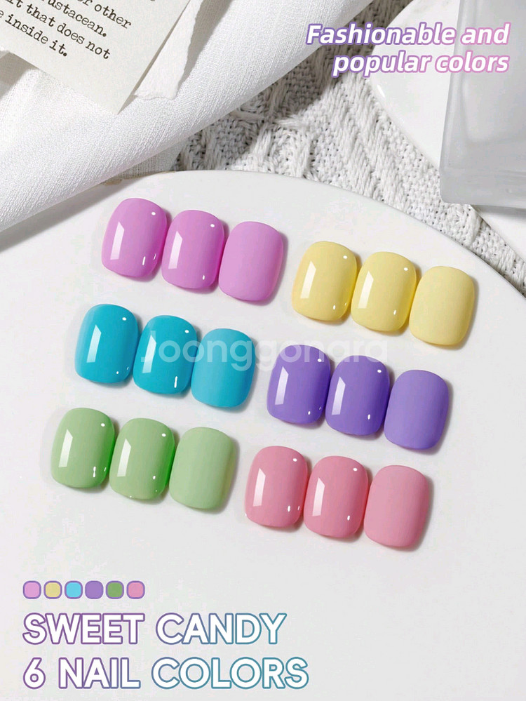 캔디 컬러 젤네일 6종 세트(15ml*6)--6