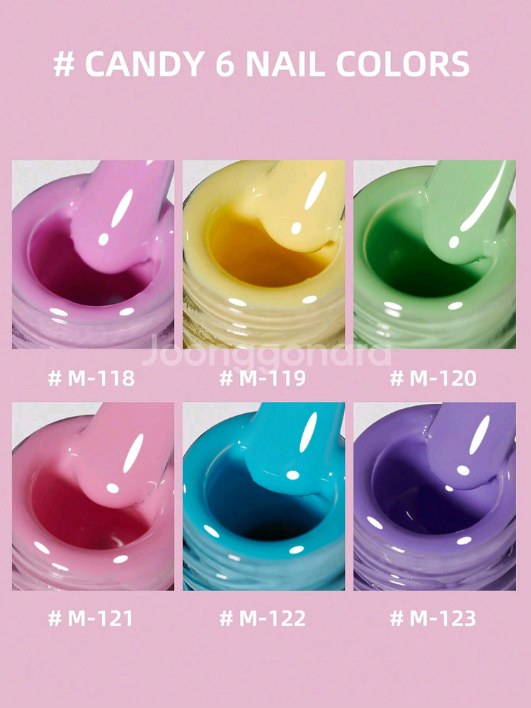 캔디 컬러 젤네일 6종 세트(15ml*6)--2