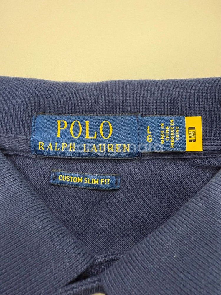 폴로 랄프로렌 반팔 카라티 커스텀슬림 L사이즈--1