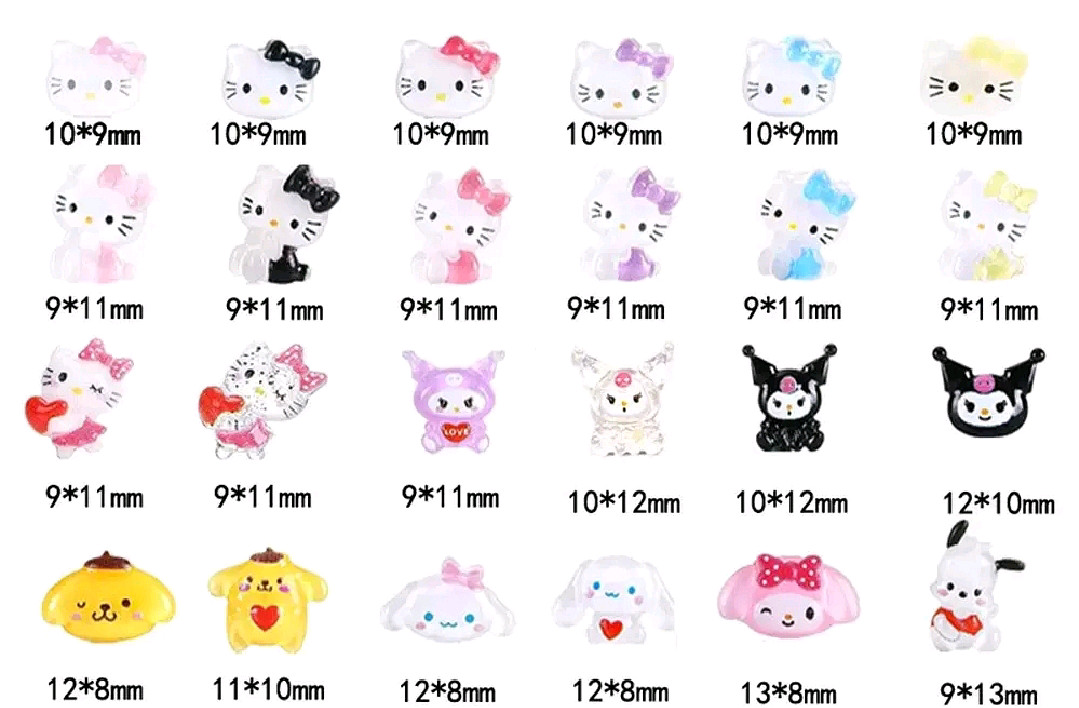 산리오 폼폼푸린 시나몬롤 네일파츠 12p--1