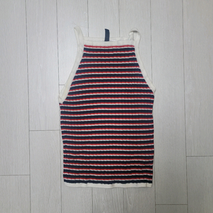H&M DIVIDED 스트라이프 홀터넥 탑 M
