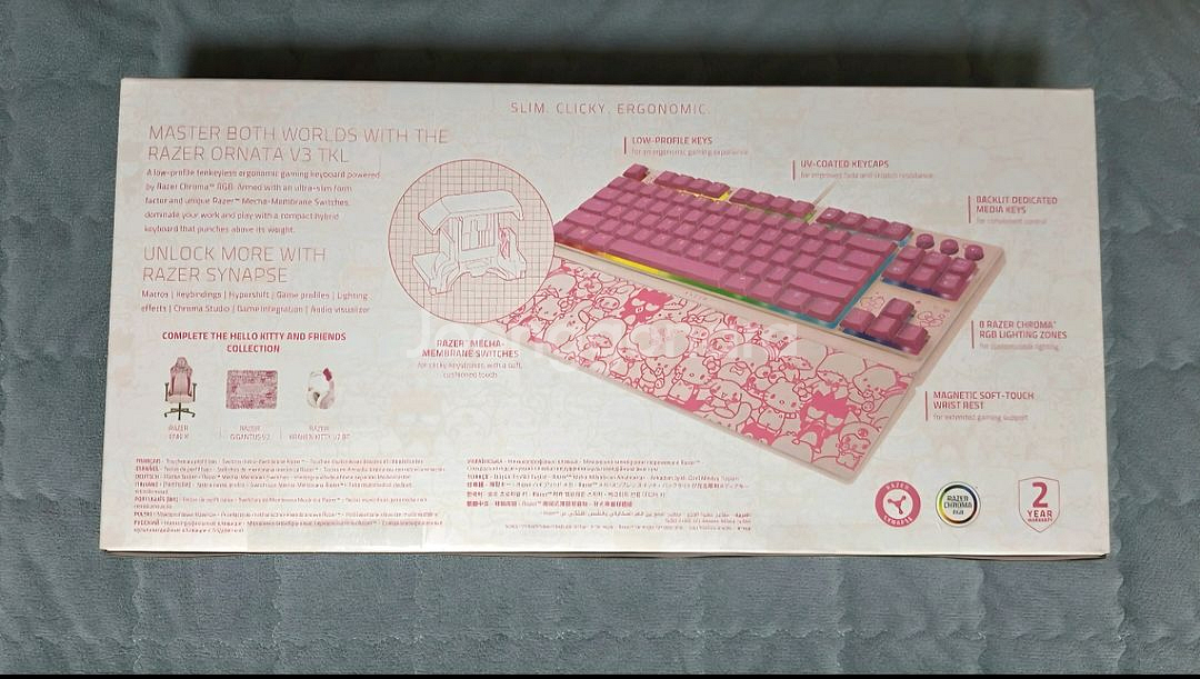 Razer V3 텐키리스 헬로키티 키보드 미개봉 상품--2