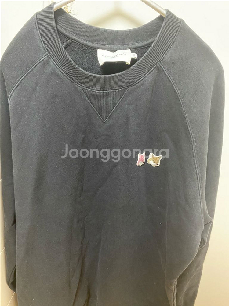 메종키츠네 맨투맨 2XL 블랙 팝니다--0