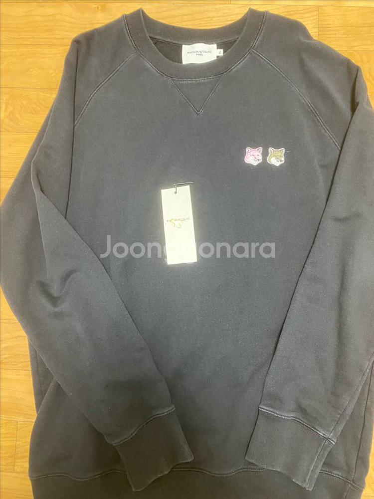 메종키츠네 맨투맨 2XL 블랙 팝니다--3
