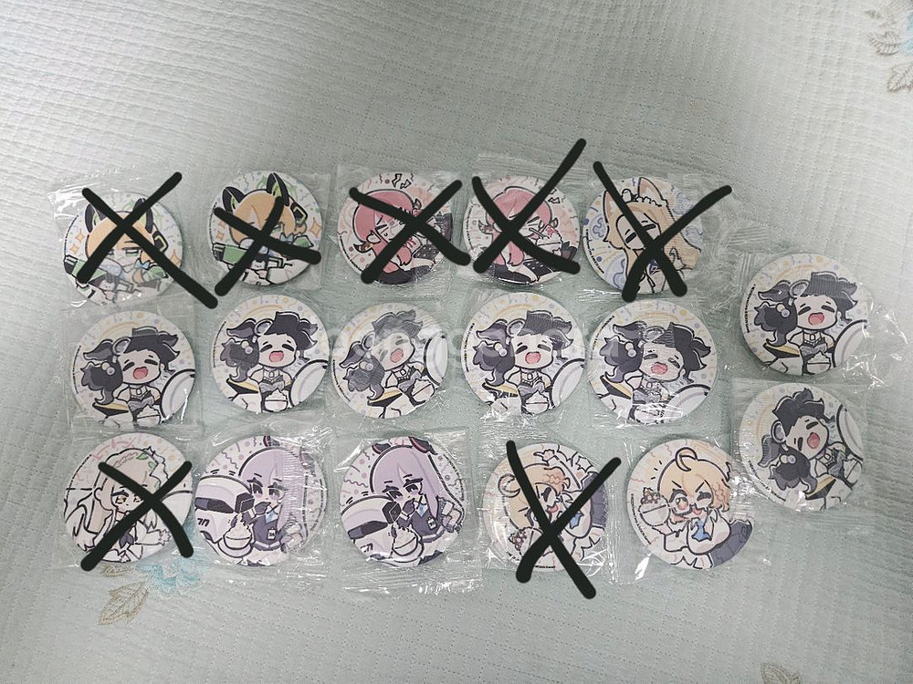블루아카이브 캔뱃지 이디야특전 아크릴폰거치대--0