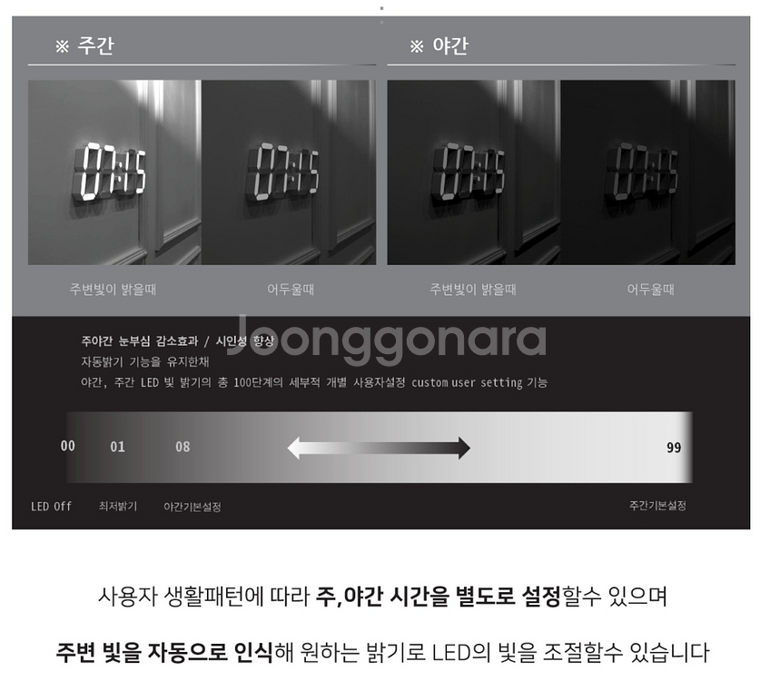[미개봉]로이레트니 2세대 골드에디션 LED벽시계팝니다--7