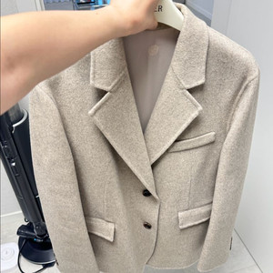 유메르 로우 캐시미어 블레이저 문베이지 개봉미실착!