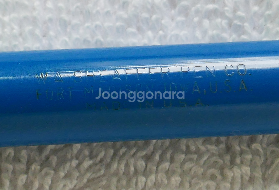 쉐퍼 스노클 파란색 만년필 F--3