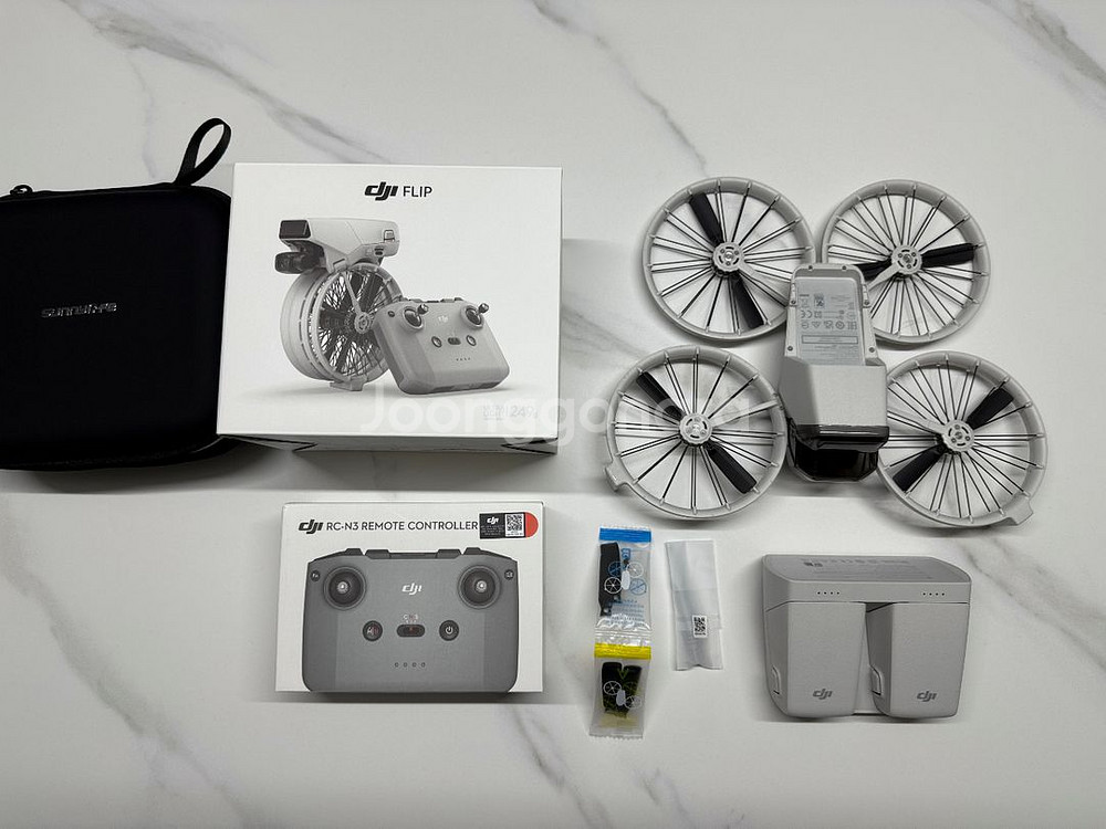 DJI 플립 기본셋+케어보험+추가배터리+ 충전허브--9