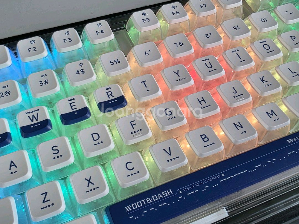 레오보그 투명 아크릴 기계식 키보드 K81--0