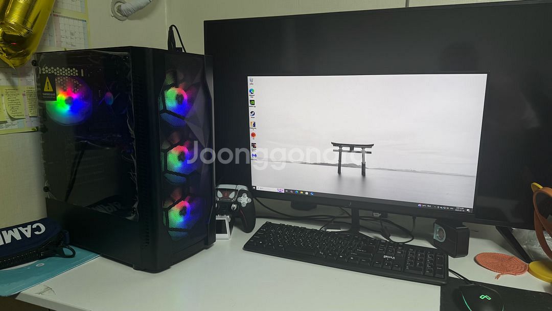 게이밍 컴퓨터 본체+120hz 24인치 모니터 팝니다--0