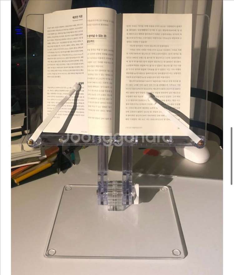 투명 아크릴 높이조절 현대 독서대 , 거북목 일자목--4