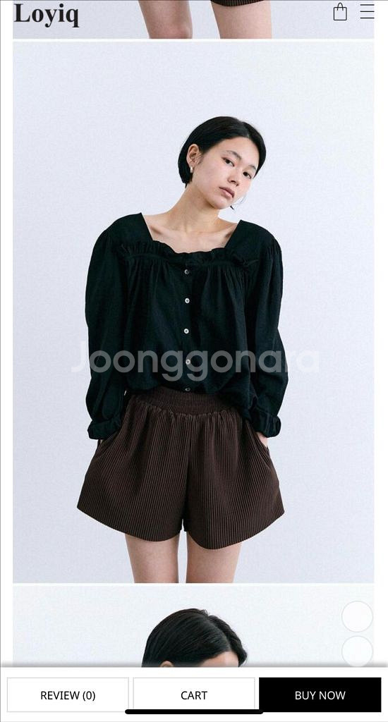 로이크 pleats shorts 플리츠 반바지--0
