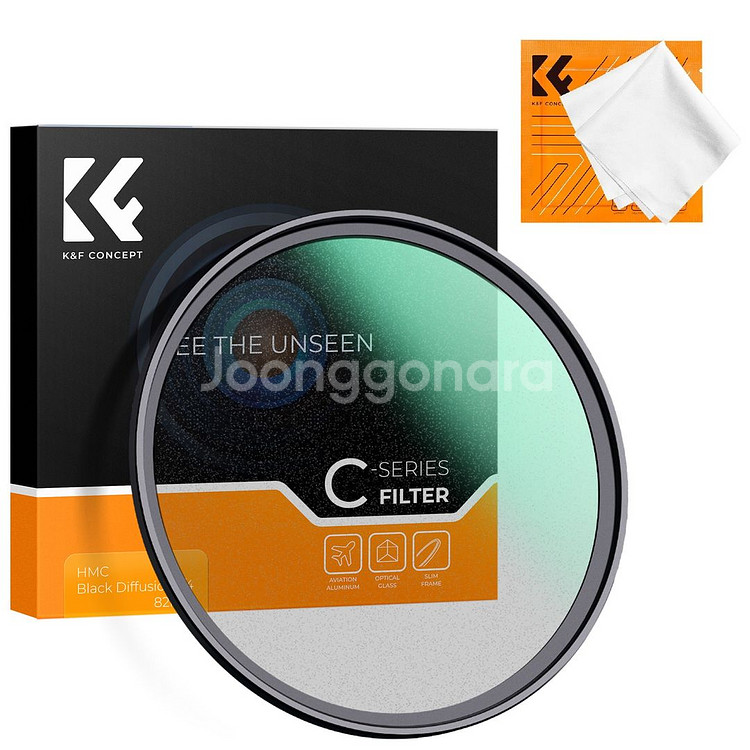 K&F 67mm NANO-C 블랙 미스트 1/4 필터--0