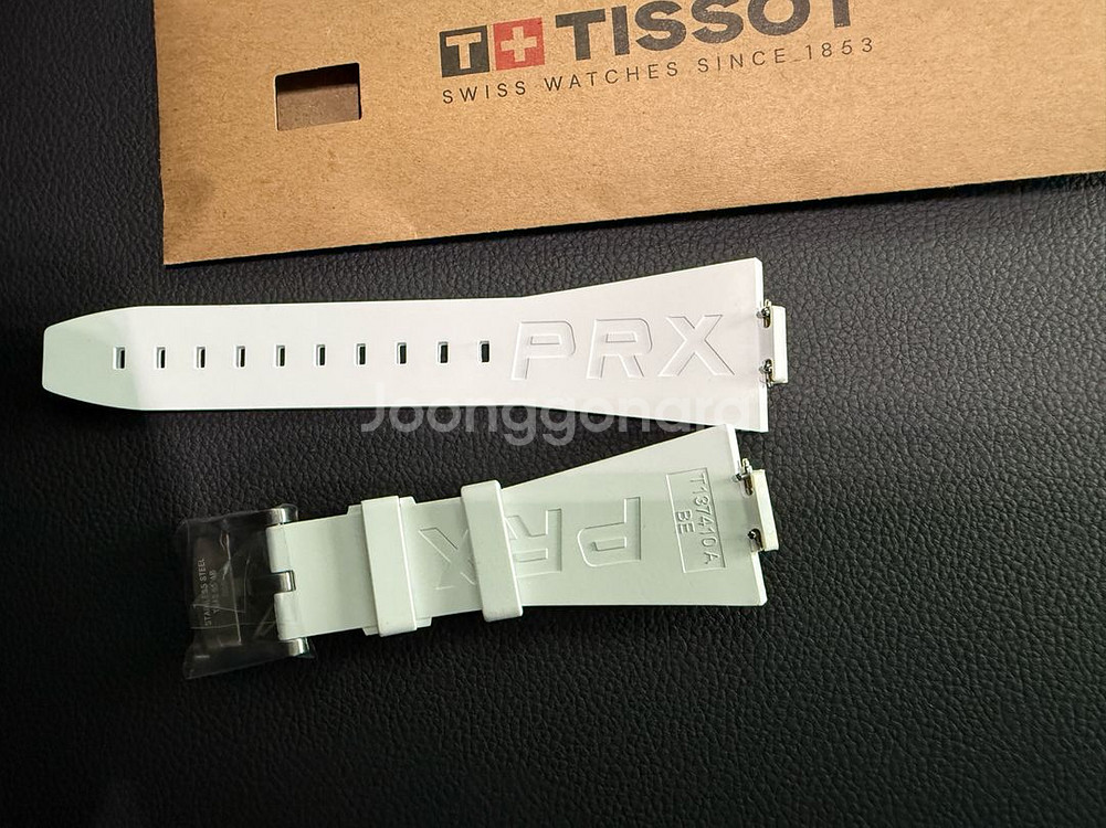 티쏘 PRX 40mm 러버밴드 화이트 미사용--1