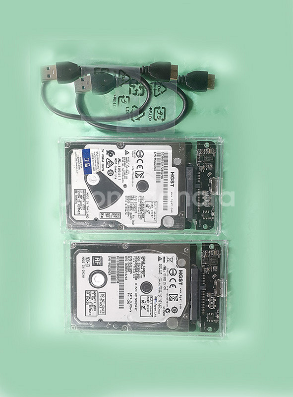 외장하드 2개 500GB+500GB USB3.0 1+1--0