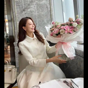 로아르 오똔느 카라 트위드 원피스 새상품