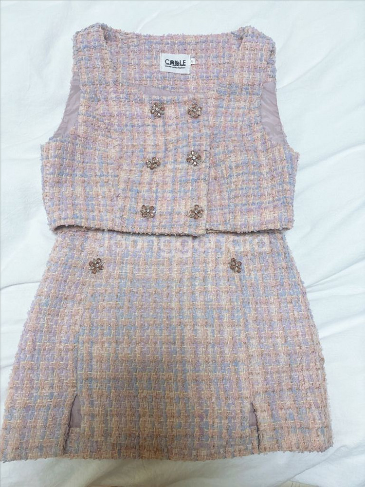 고급 수입 의류 트위드 세트 (44) size--3