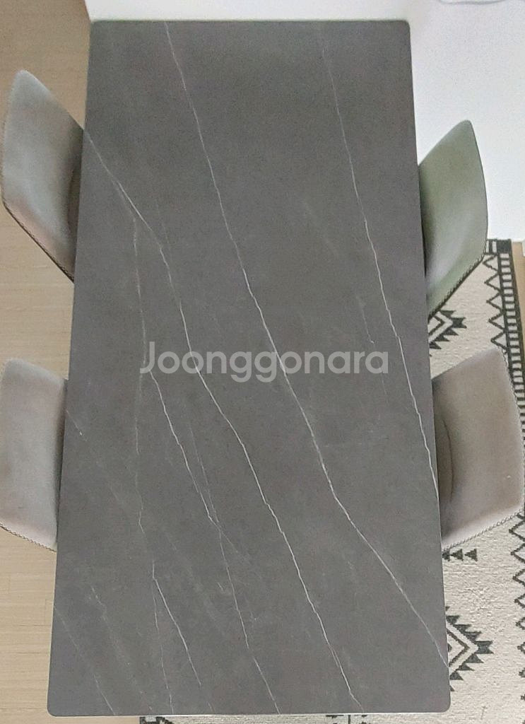 세라믹 6인용 식탁 ( 의자포함)--3