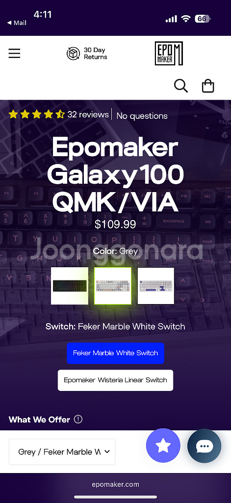 에포메이커 키보드 Epomaker Galaxy100--2
